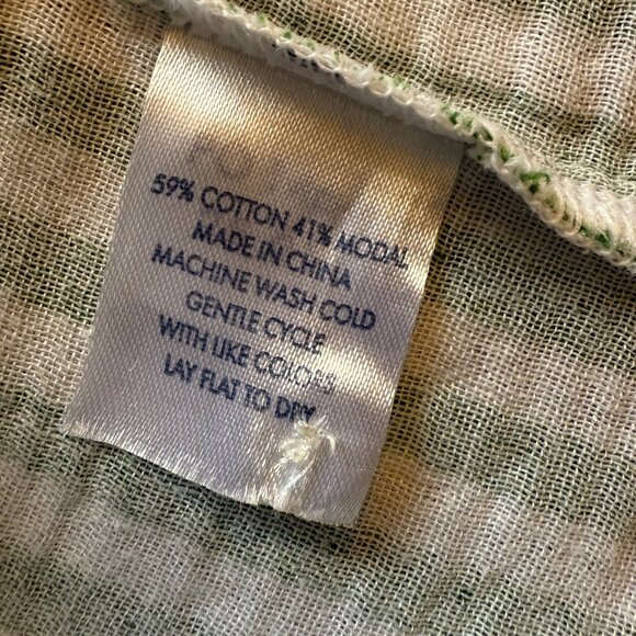 Lake Pajamas Hamptons Cotton Gauze Pants Set in Green Awning Stripe - Picture 8 of 12